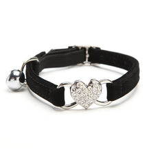 Load image into Gallery viewer, Heart Charm and Bell Cat Collar