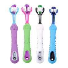 Load image into Gallery viewer, Three Sided  Pet Toothbrush